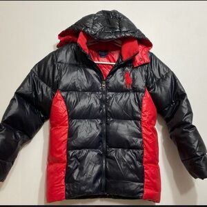 Kids Black and Red Puffer Jacket